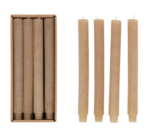 Unscented Tall Pleated Taper Candle