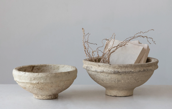 Found Decorative Paper Mache Bowl