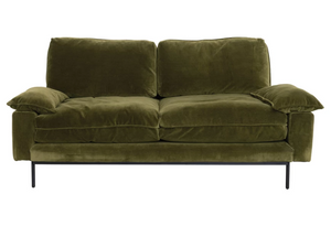 Cotton Velvet Upholstered Sofa