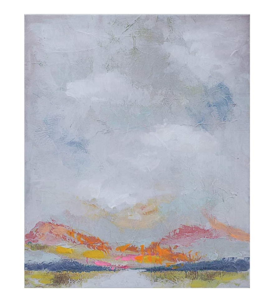 Hand-Painted Canvas Wall Décor w/ Landscape