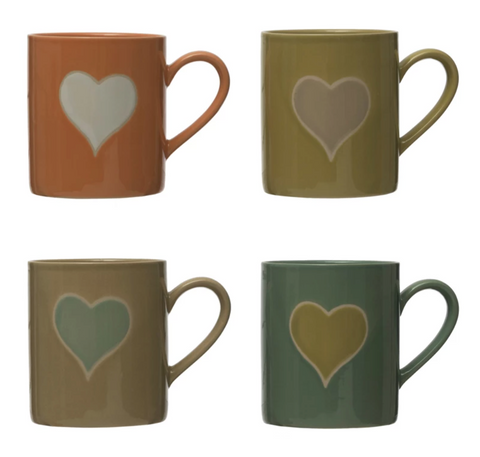 Handmade Heart Stoneware Mug