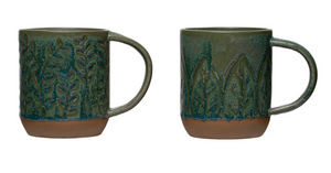 Debossed Stoneware Mug