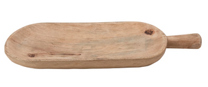 Hand-Carved Mango Wood Tray w/ Handle