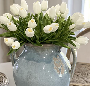 Faux White Tulips