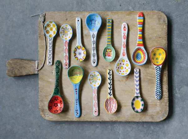 Spoon with Hand-Painted Pattern