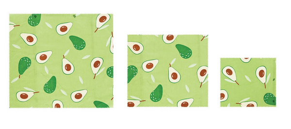 Reusable Fabric Beeswax Food Wraps w/ Prints