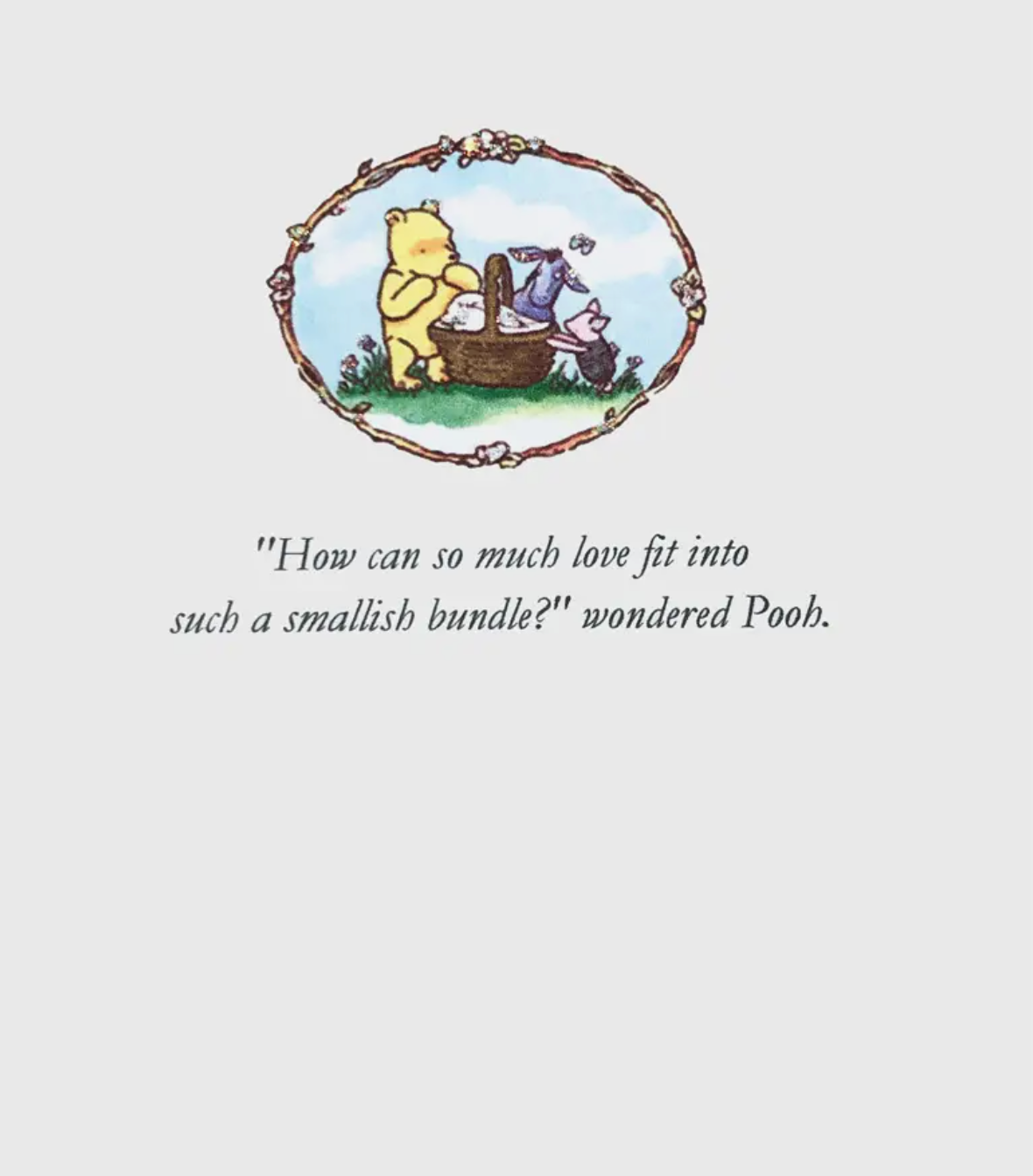 Pooh Bear Baby Card