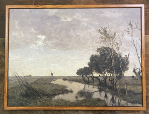 Fishing at the River Bend Canvas Art