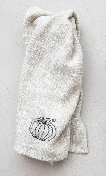 Fall Linen Kitchen Towel