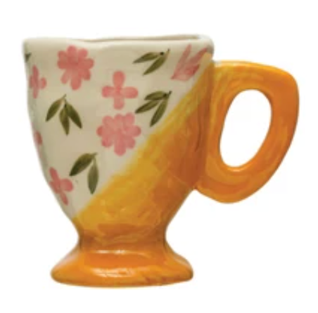 Hand-Painted Espresso/Child's Mug - Stoneware