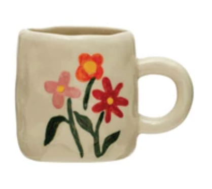 Hand-Painted Espresso/Child's Mug - Stoneware