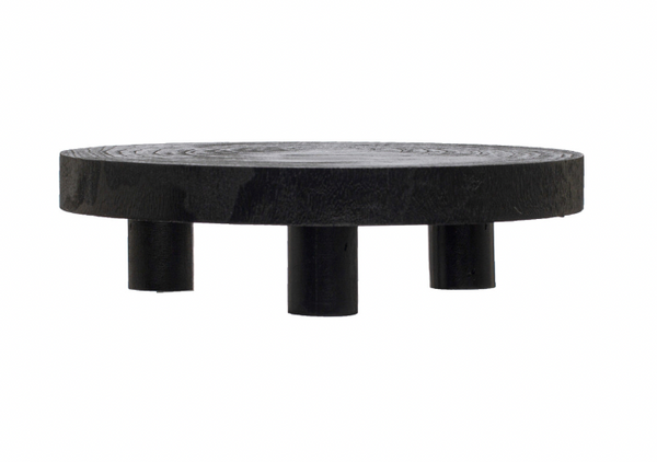 Black Wood Footed Pedestal